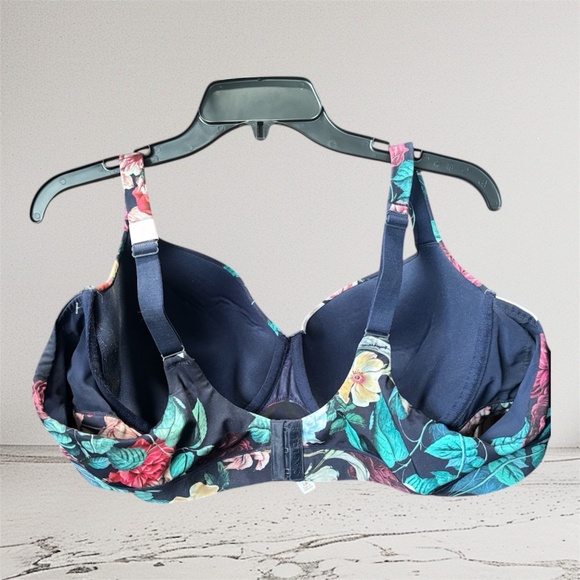 Cacique by Lane Bryant Lightly Lined Balconette Bra Floral Tropical Size 50B NEW - Picture 2 of 3